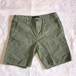 J Crew Army Green Cut Off Shorts size 00